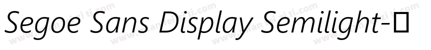 Segoe Sans Display Semilight字体转换